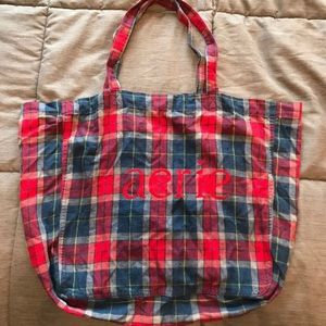Aerie Plaid Tote